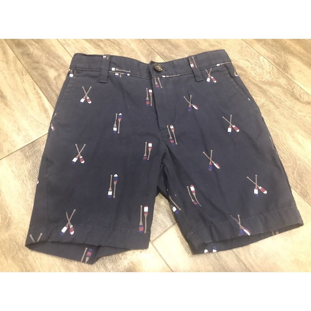 Unique Class Club Boys Size 5 Navy Blue Paddles Graphic Chino Shorts